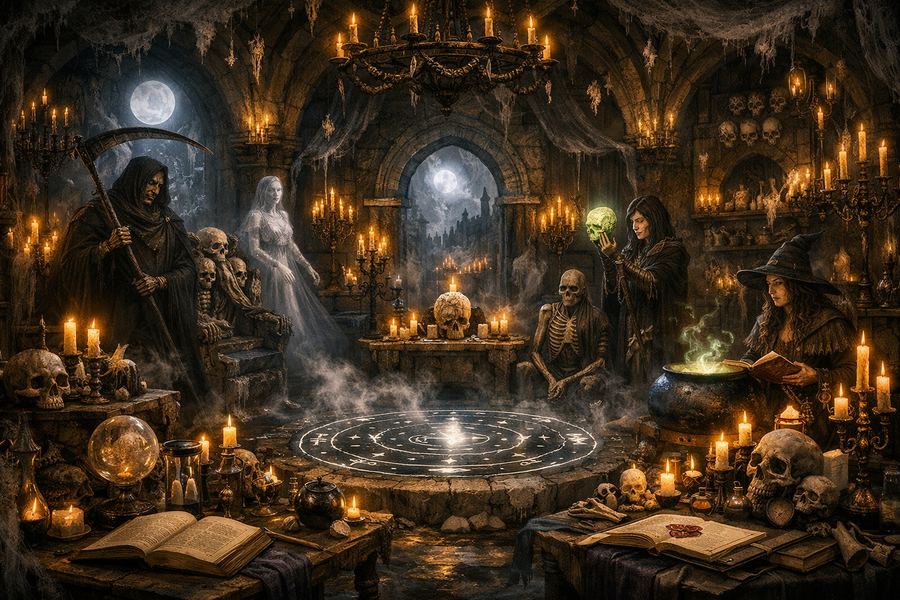 The Grave and the Veil common room