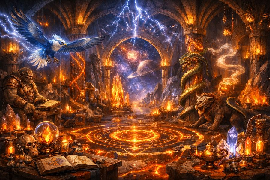 The Elemental and the Arcane common room
